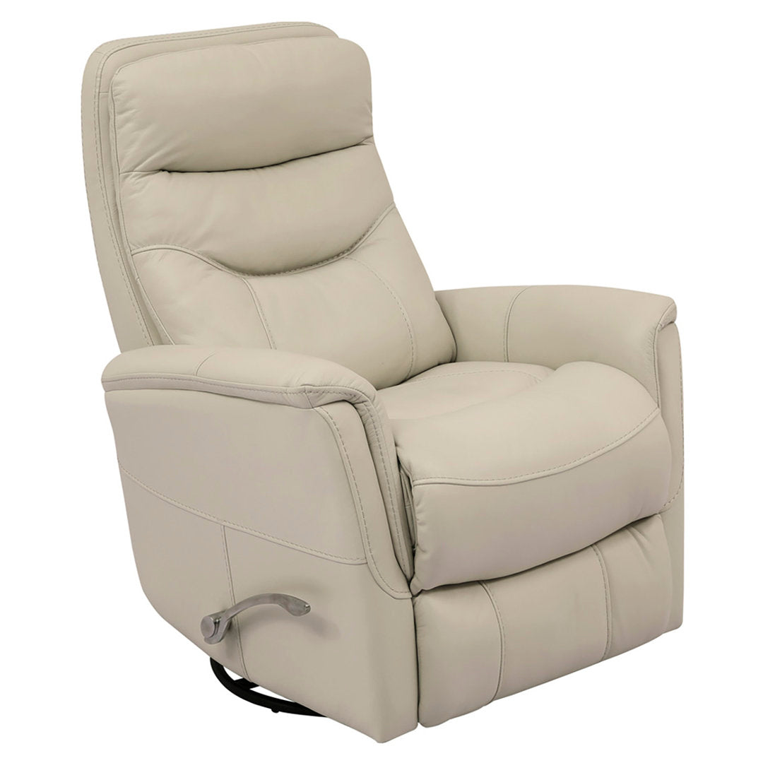 30" Top Grain Leather Manual Swivel Glider Recliner with Flared Arms Red Barrel Studio® Upholstery Color: Ivory Genuine Leather