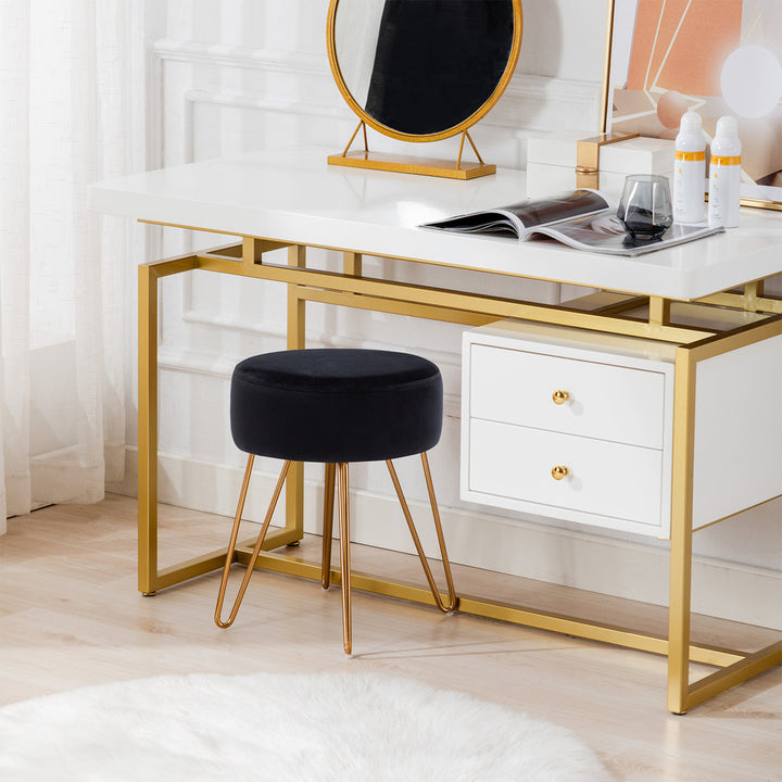 Foerster Iron Vanity Stool Mercer41 Color: Black