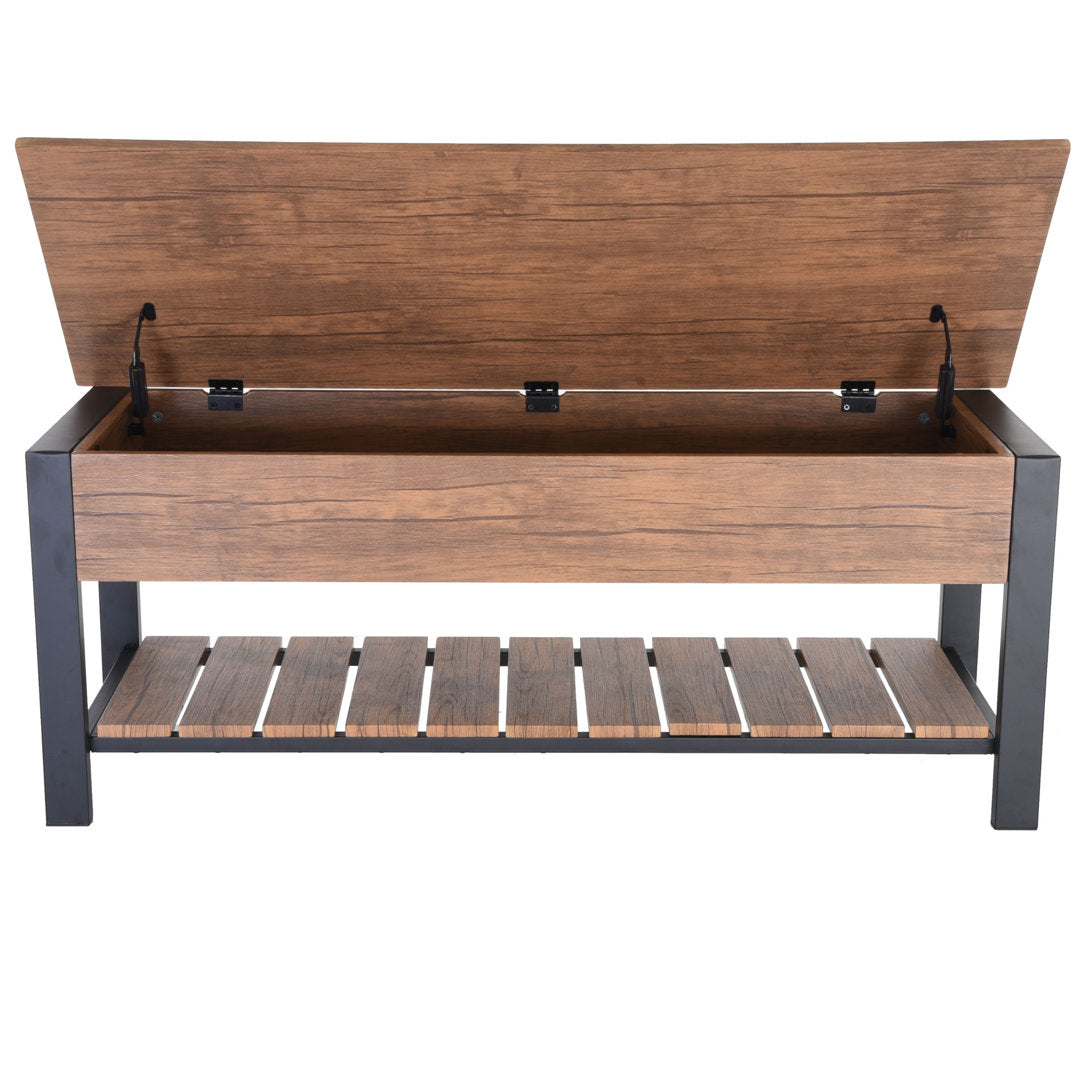 Hollen Storage Bench Three Posts™ Color: Walnut