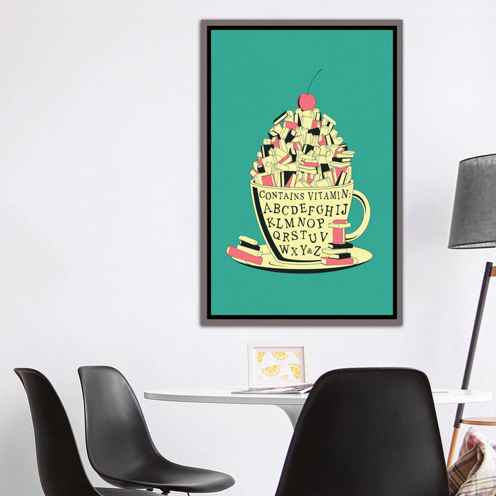 Read II Kids Framed Art East Urban Home Size: 60" H x 40" W x 1.5" D Format: Dark Rustic Gray Framed Canvas