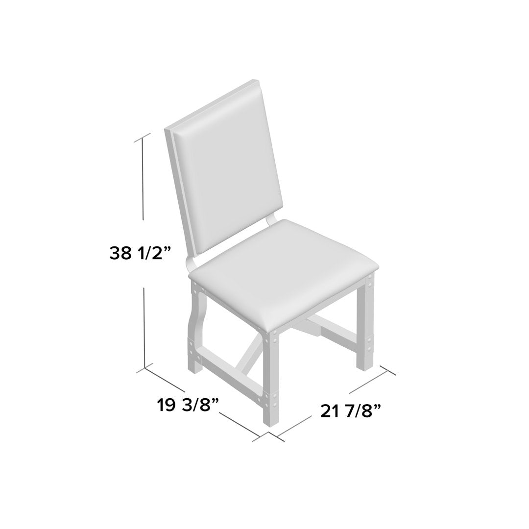 Lancaster Faux Leather Solid Wood Dining Chair Williston Forge