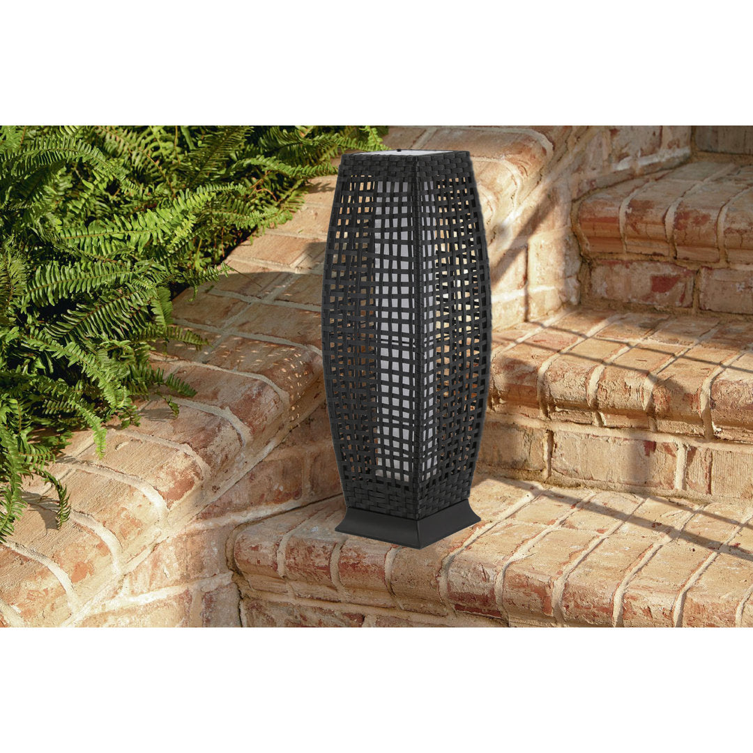 Black Low Voltage Solar Powered Integrated LED Pathway Light Baner Garden Size: 8.3" W x 8.3" D x 25" H