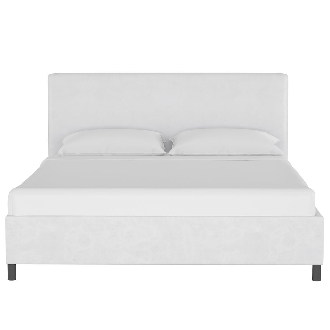 Pyburn Upholstered Low Profile Platform Bed Mercury Row® Color: Classic White Velvet Size: Twin