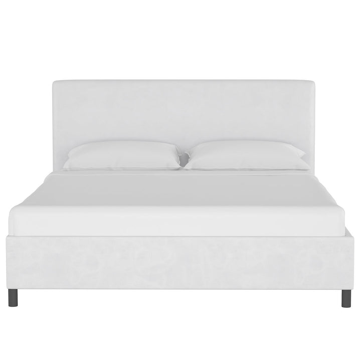 Pyburn Upholstered Low Profile Platform Bed Mercury Row® Color: Classic White Velvet Size: Twin