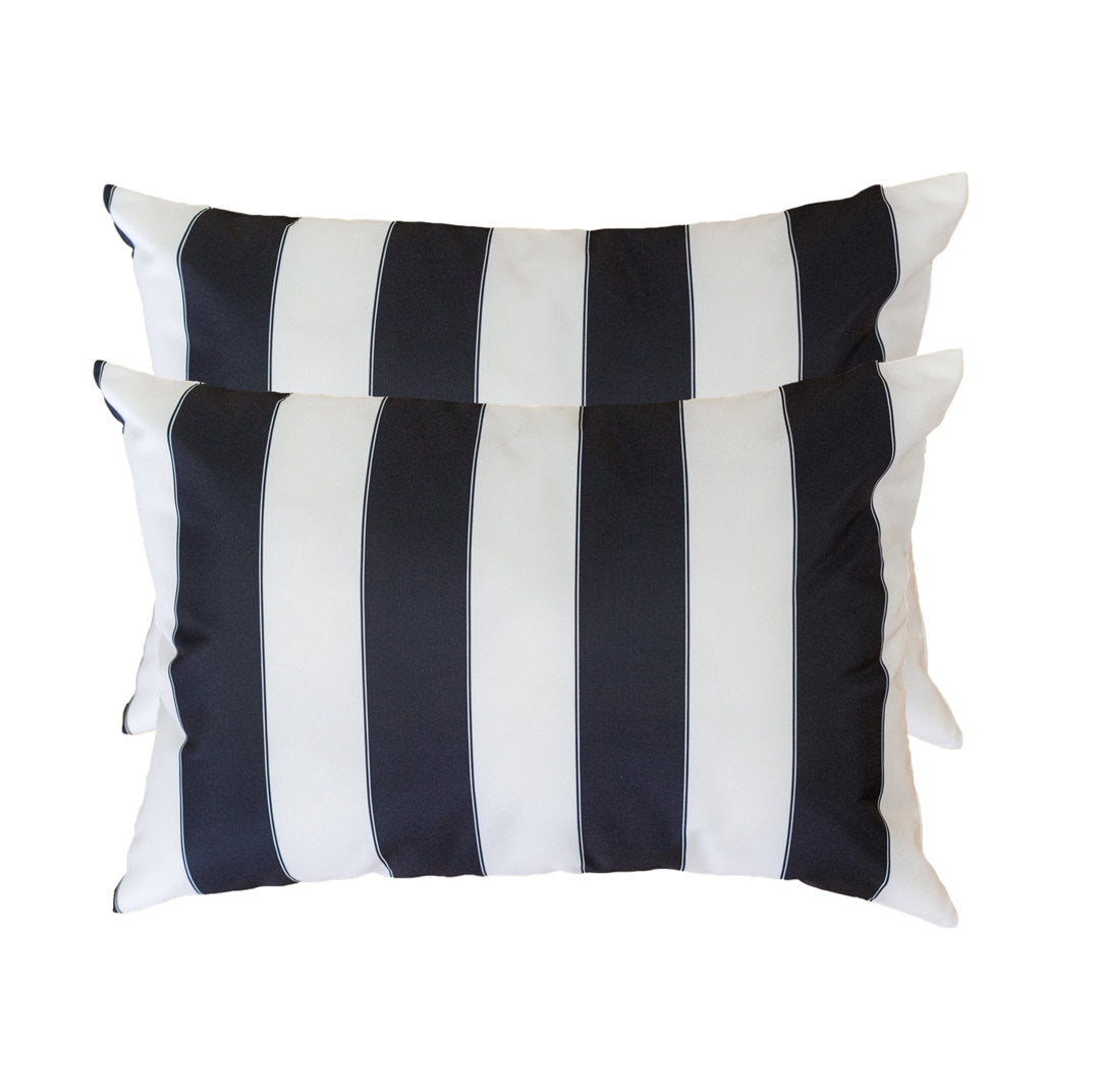Josephine Outdoor Rectangular Pillow Cover & Insert (Set of 2) Homey Cozy Color: Black