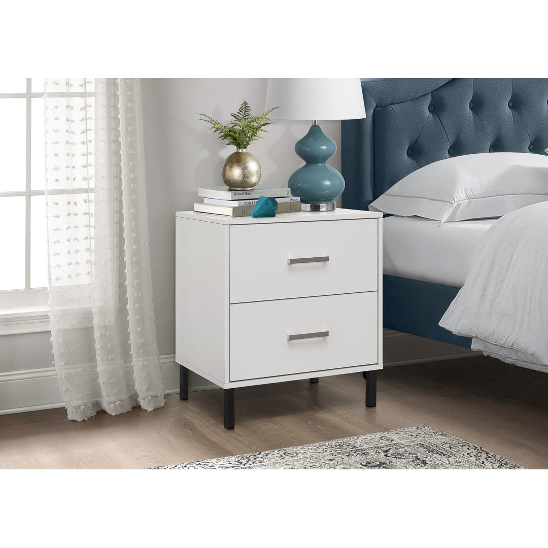 Alexei 2 - Drawer Nightstand Zipcode Design™ Color: White