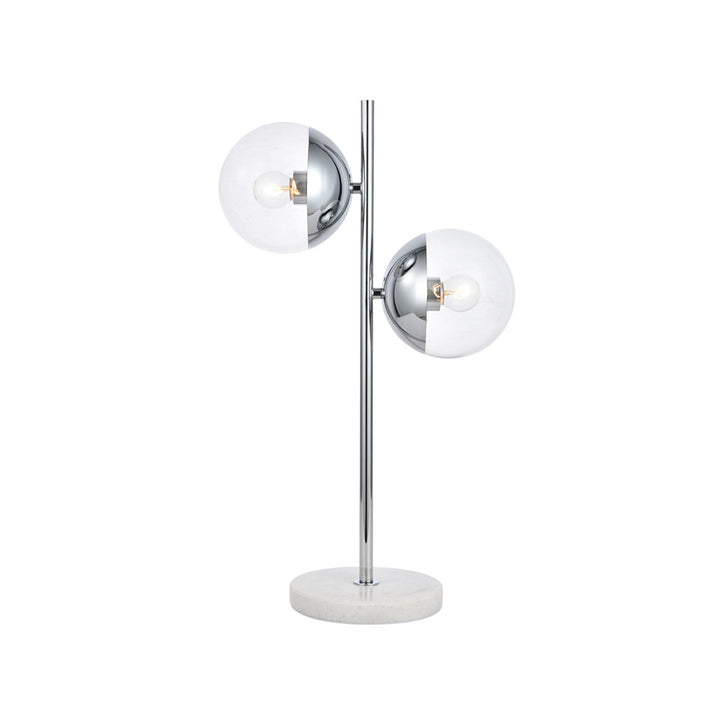 Yearby 23" Table Lamp Mercury Row® Shade Color: Clear, Base Color: Chrome