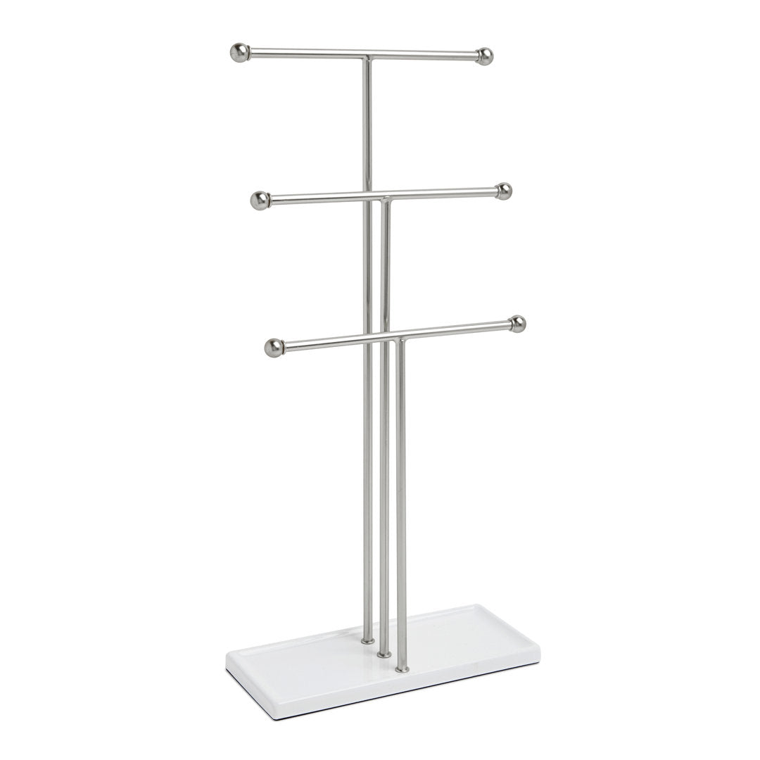 Trigem Jewelry Stand Umbra Finish: White/Nickel