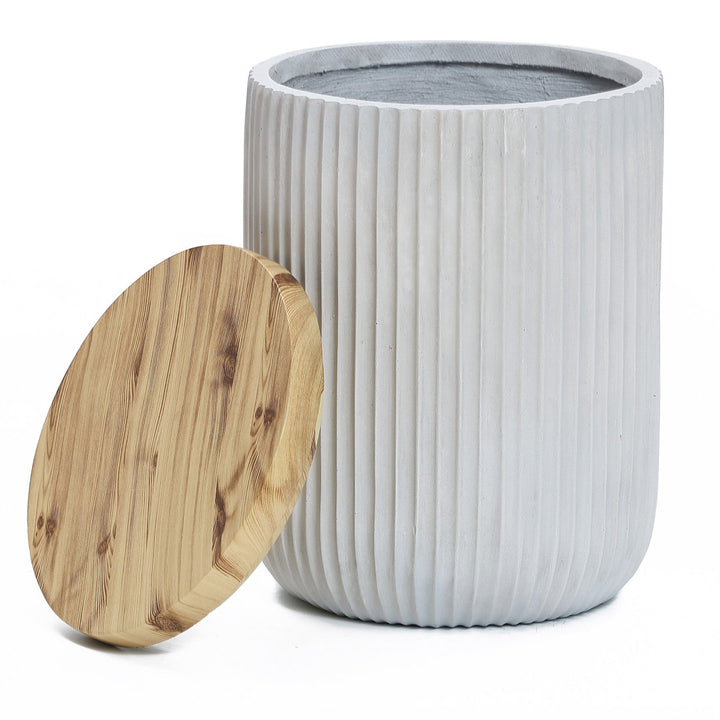 Tommen Cement Outdoor Side, End Table with Storage, Outdoor Accent Table, Housewarming Gifts Ivy Bronx