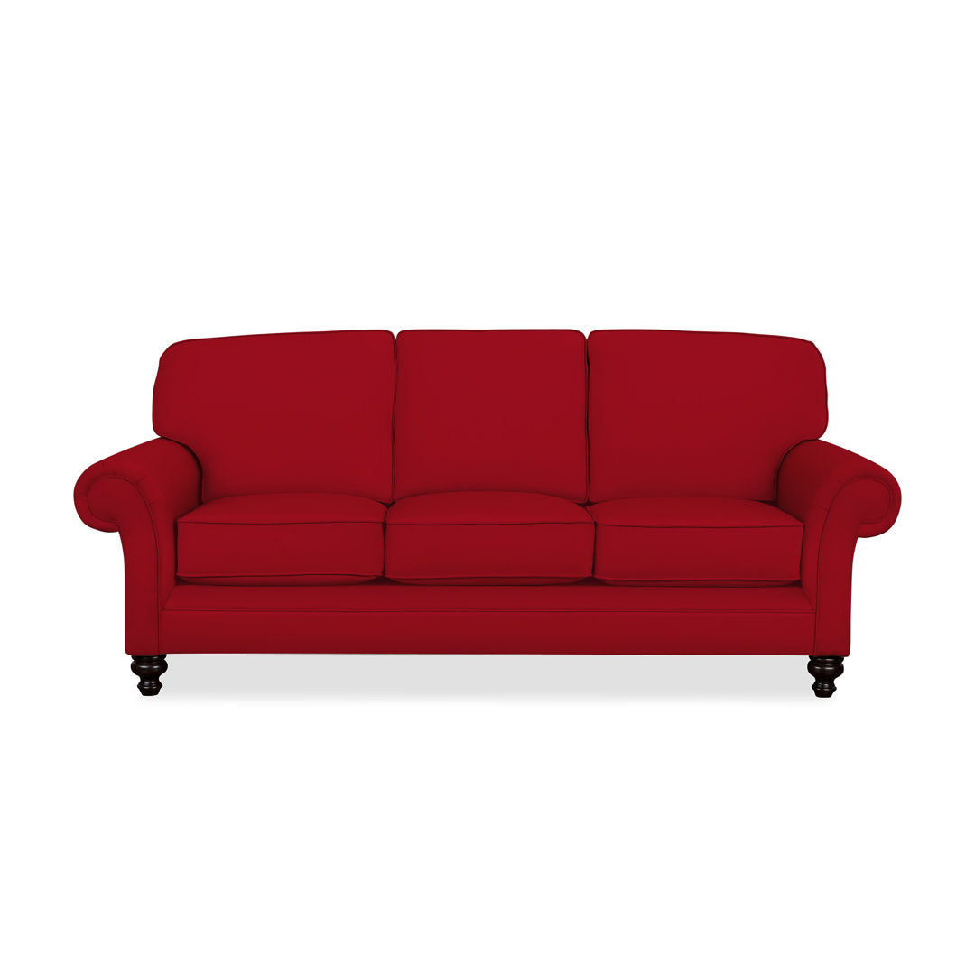 Gaige 88" Rolled Arm Sofa with Reversible Cushions Wayfair Custom Upholstery™ Fabric: Bella Ruby Performance Velvet