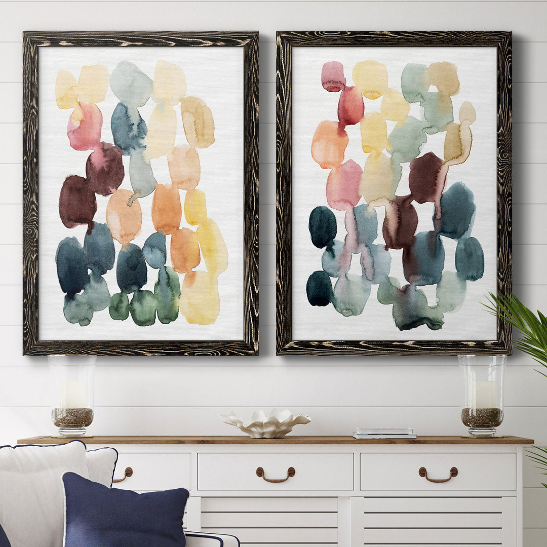 Desert Stones I - 2 Piece Picture Frame Painting Set on Canvas Wade Logan® Size: 43.5" H x 31.5" W x 1" D" Format: Black Framed Canvas