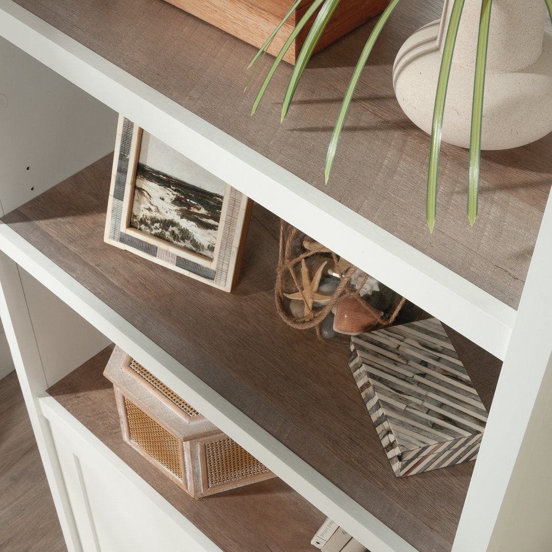 Myrasol 71.5" H x 29.29" W Standard Bookcase Highland Dunes Color: White/Lintel Oak