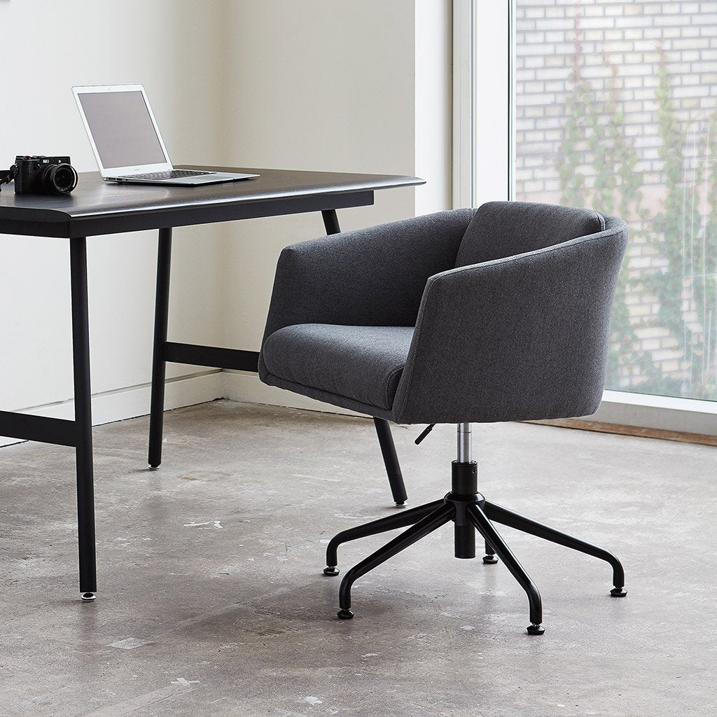 Radius Chair Gus* Modern Upholstery: Stockholm Graphite Performance Twill