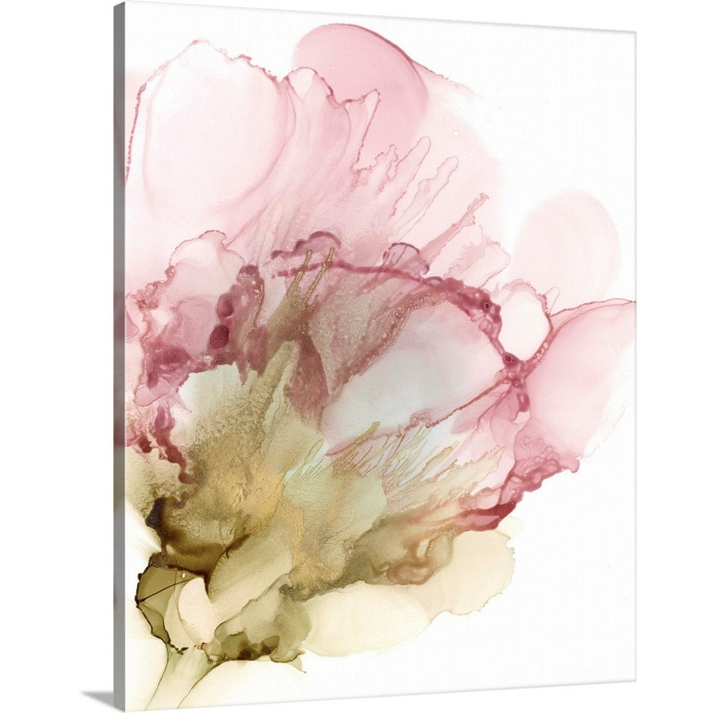 Flowering Pink II' by Jennifer Goldberger - Painting Print on Canvas Latitude Run® Size: 30" H x 24" W x 1.25" D Format: Wrapped Canvas