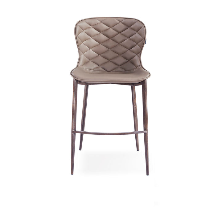 Albert Upholstered Bar & Counter Stool Upper Square™ Upholstery Color: Taupe, Base Color: Wood Veneer Seat Height: Counter Stool (24” Seat Height)