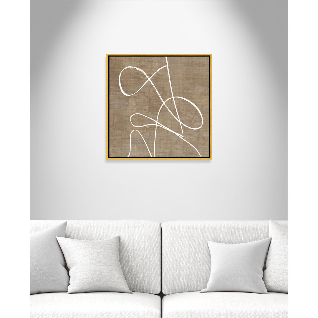 Swooping Lines - Floater Frame Painting on Canvas Joss & Main Size: 25.5" H x 25.5" W x 2" D Format: Gold