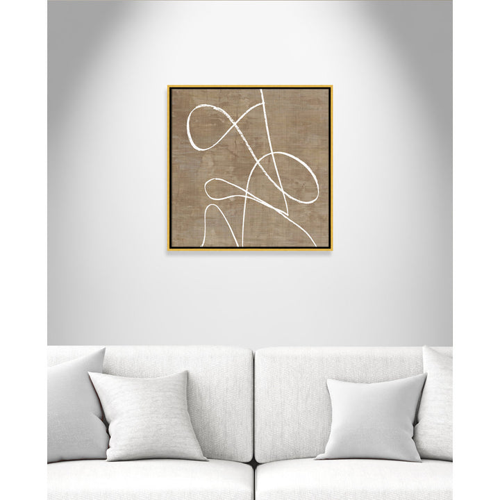 Swooping Lines - Floater Frame Painting on Canvas Joss & Main Size: 25.5" H x 25.5" W x 2" D Format: Gold