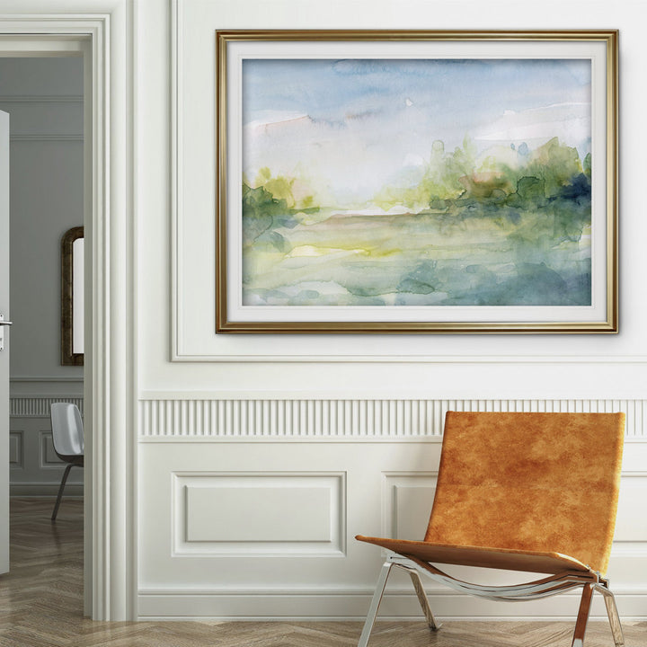 Clear Day - Picture Frame Print on Canvas Winston Porter Size: 28" H x 38" W x 1.5" D Format: Gold Framed