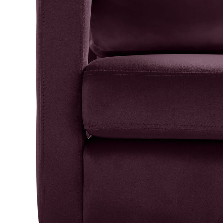 Clayne Velvet Armchair Etta Avenue™ Fabric: Purple Velvet