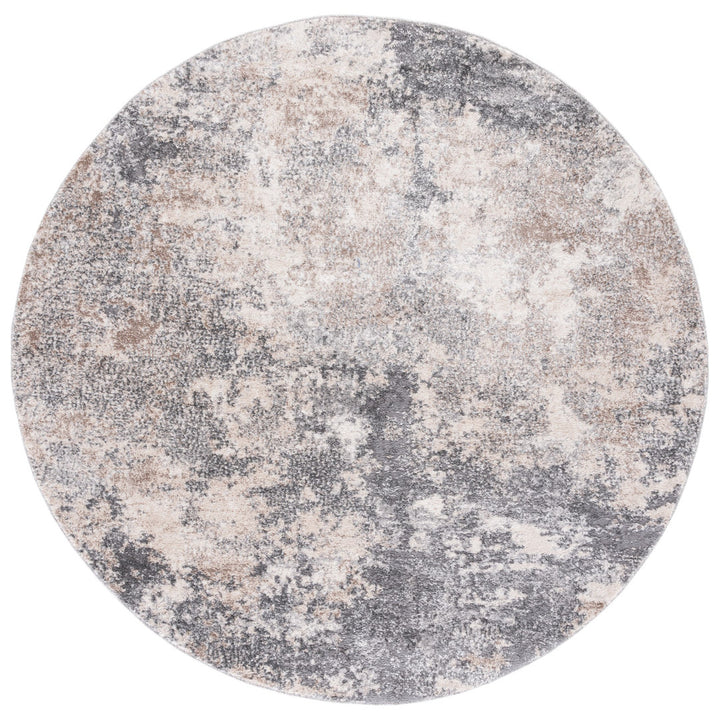 Hassell Abstract Light Gray/Gray Area Rug Trent Austin Design® Rug Size: Round 5'3"