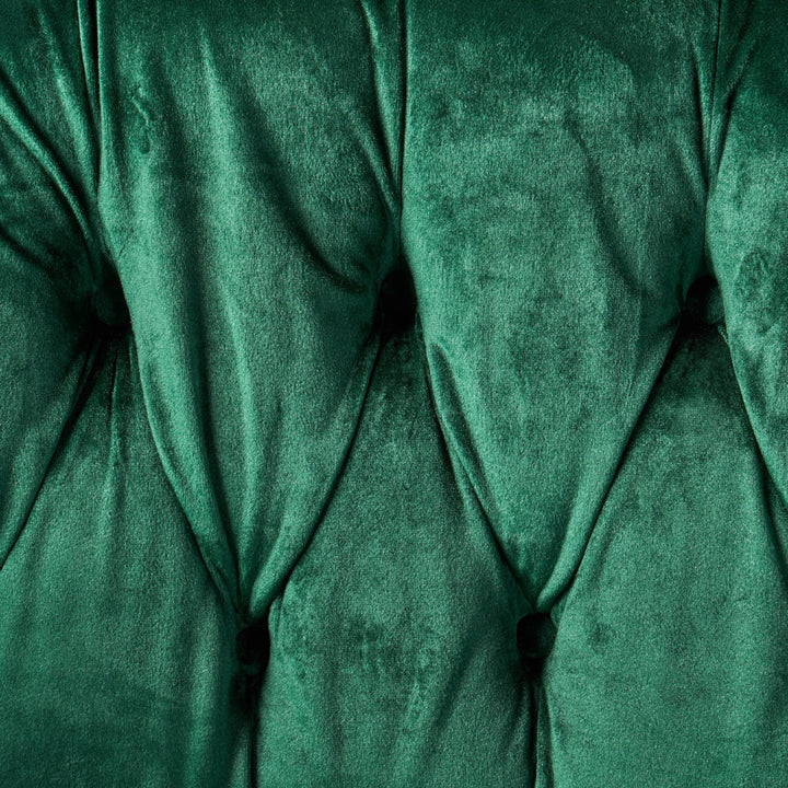 Charlotte 51.5" Velvet Rolled Arm Chesterfield Loveseat Mercer41 Fabric: Emerald Velvet