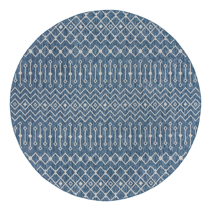 Innsbrook Southwestern Power Loom Teal Indoor/Outdoor Area Rug Laurel Foundry Modern Farmhouse® Rug Size: Round 12'