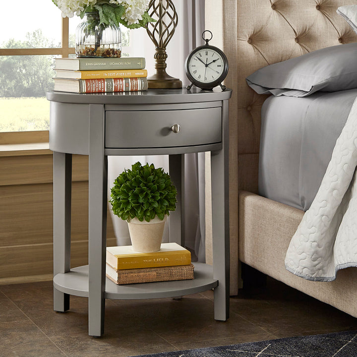 Zaheed End Table with Storage Red Barrel Studio® Color: Gray