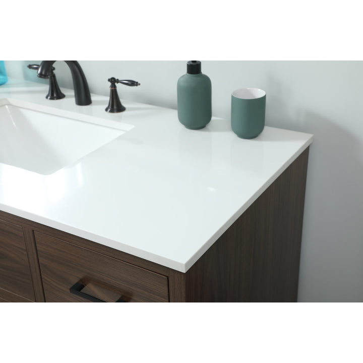 Burkley 48'' Single Bathroom Vanity Set Mercury Row® Base Finish: Walnut