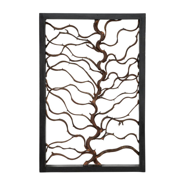 Rectangular Bauhinia and Teak Wood Wall Décor World Menagerie