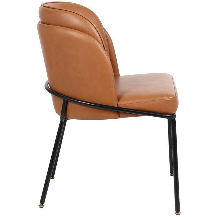 Philpott Faux Leather Dining Chair, Set Of 2 (Set of 2) Trent Austin Design® Upholstery Color: Cognac