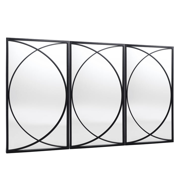 Gaebriel Rectangle Metal Wall Mirror (Set of 3) Ivy Bronx