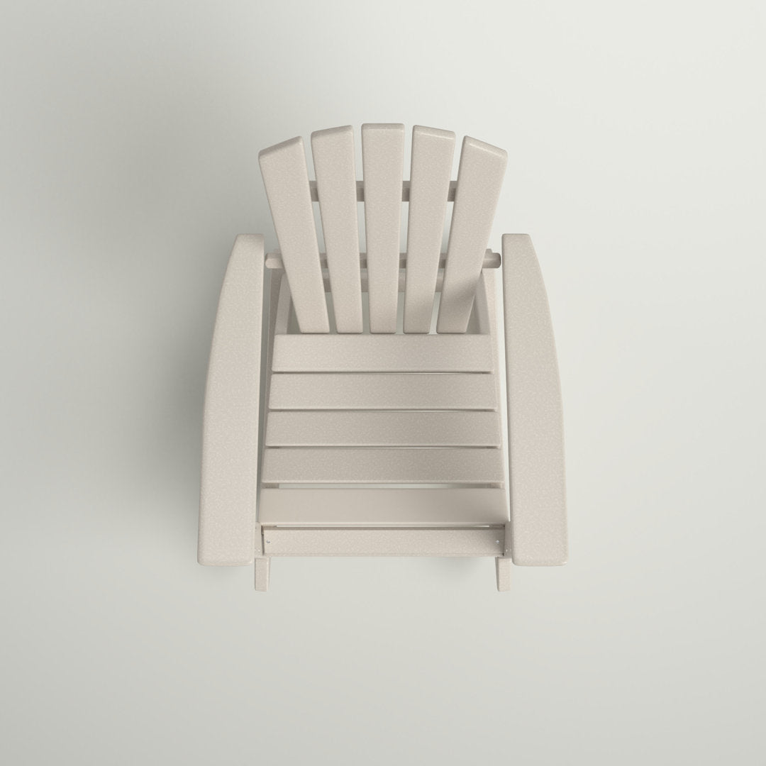 Nautical Adirondack Rocking Chair POLYWOOD® Frame Color: Sand