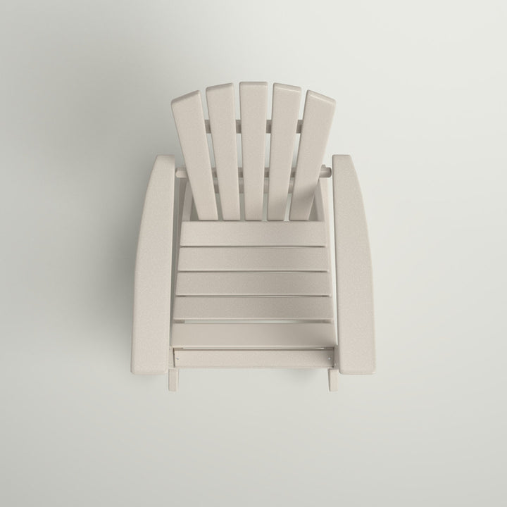Nautical Adirondack Rocking Chair POLYWOOD® Frame Color: Sand