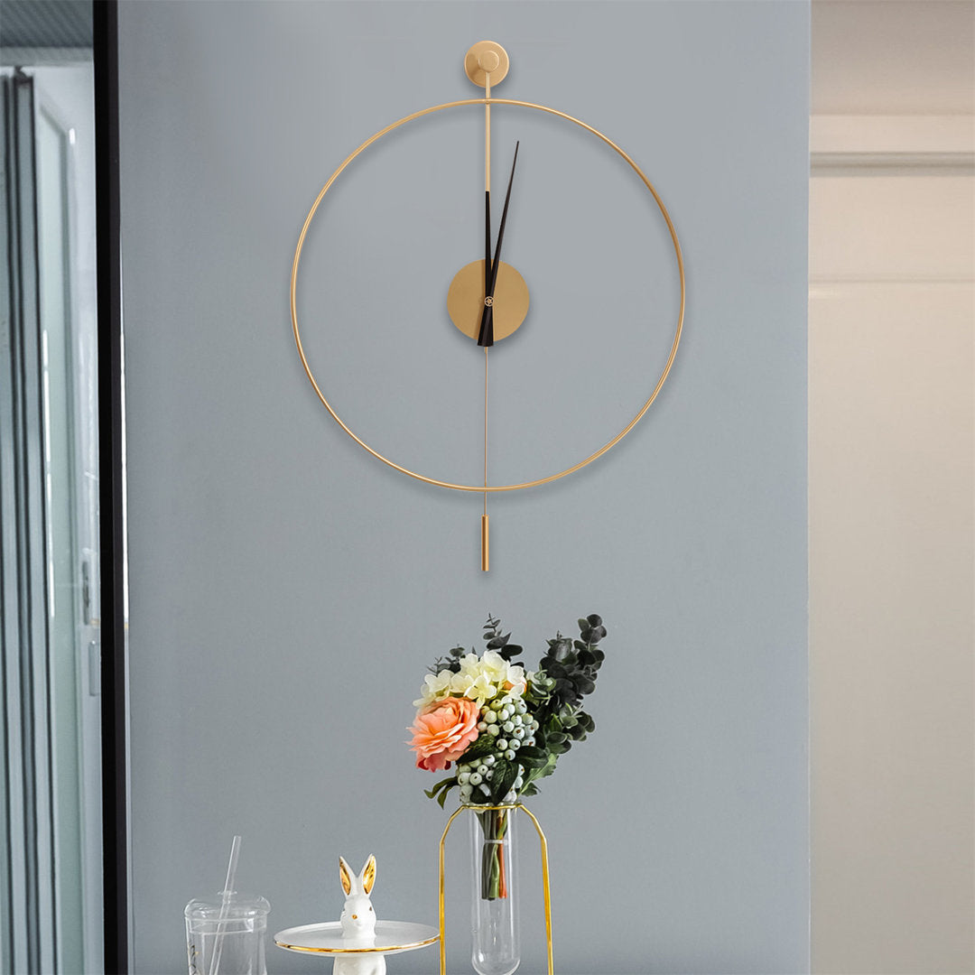 Insine Wall Clock Mercer41 Color: Gold Size: Small