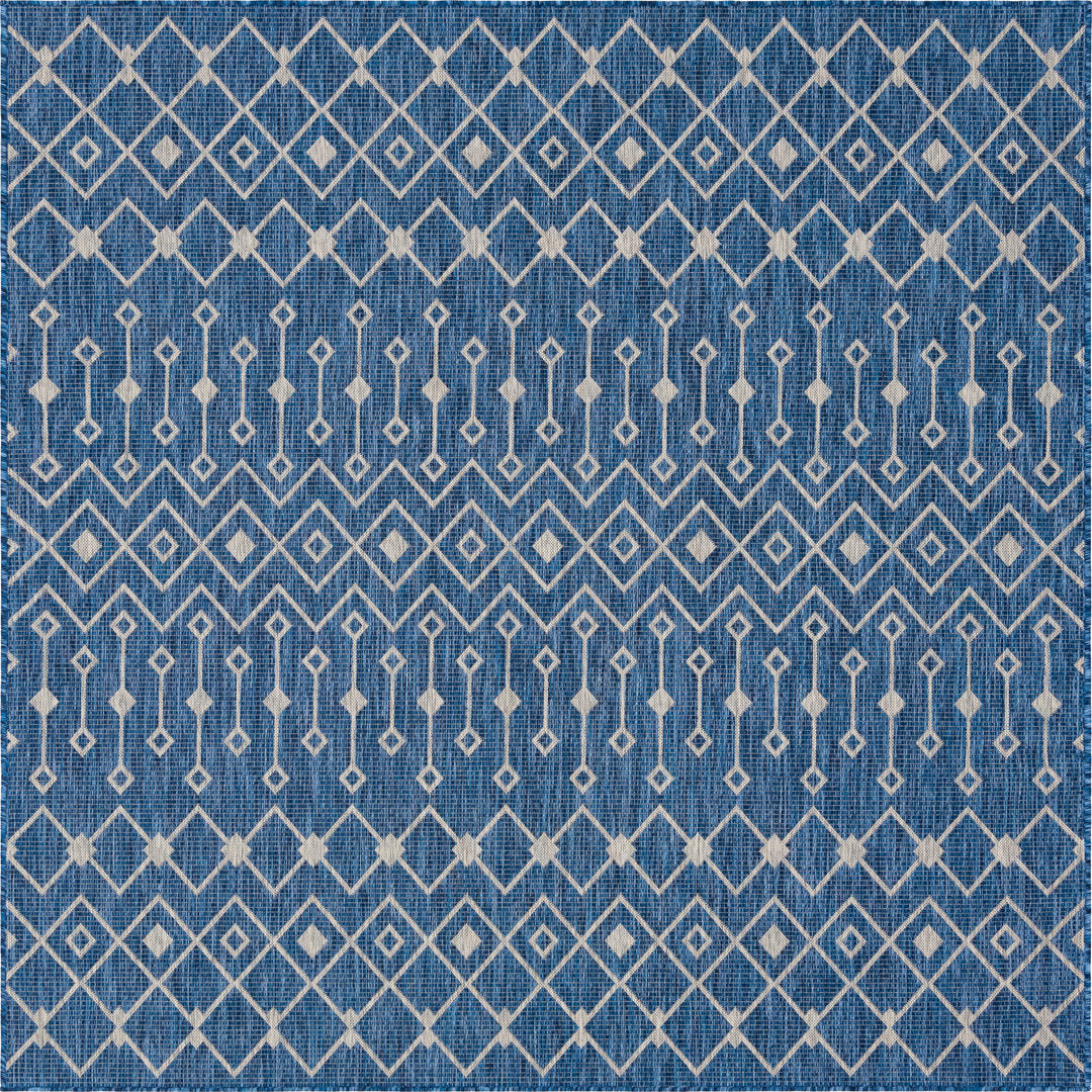 Innsbrook Southwestern Power Loom Teal Indoor/Outdoor Area Rug Laurel Foundry Modern Farmhouse® Rug Size: Square 8'