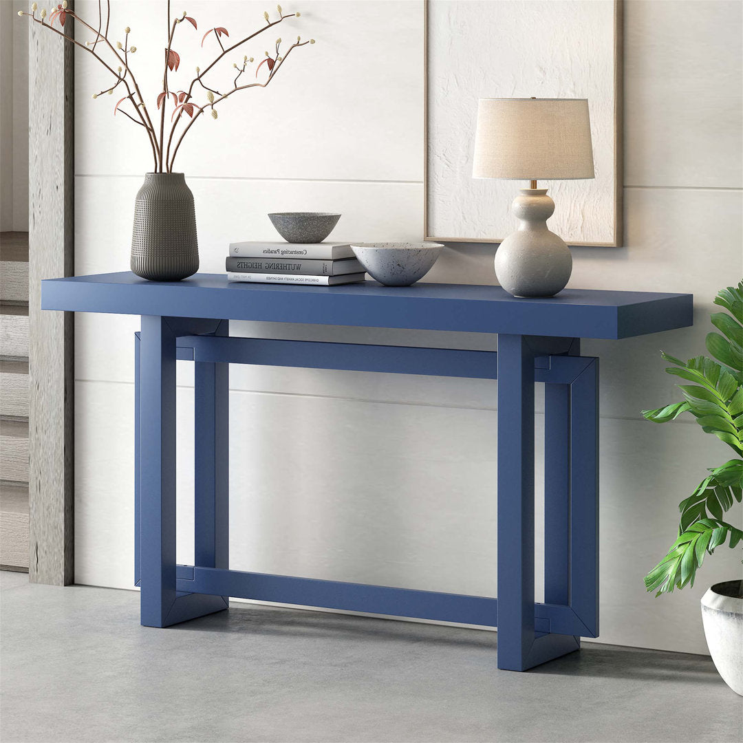 Thedrick 59" Extra Long Entryway Table Console Table 17 Stories Color: Blue