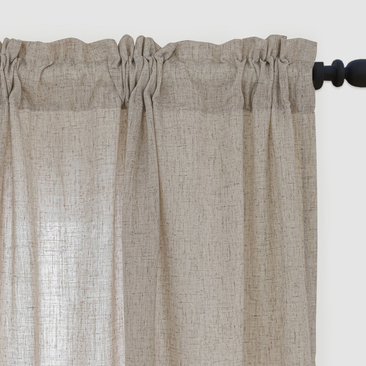 Jep Linen Blended Semi Sheer Rod Pocket Curtain Pair (Set of 2) Gracie Oaks Curtain Color: Linen Size per Panel: 52" W x 96" L