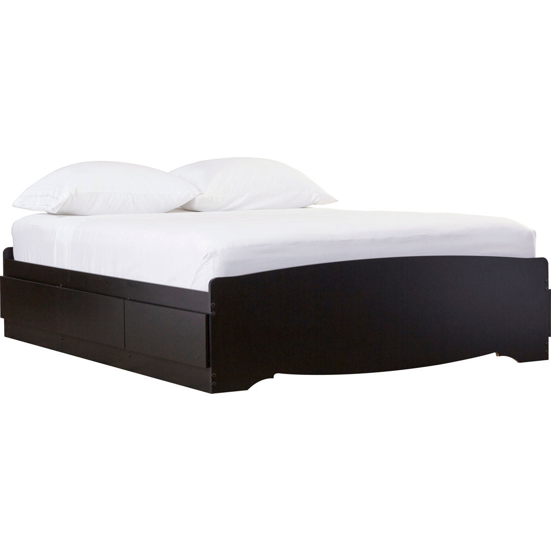 Keionna Mate's Platform Storage Bed with 6 Drawers Latitude Run® Color: Black Size: King