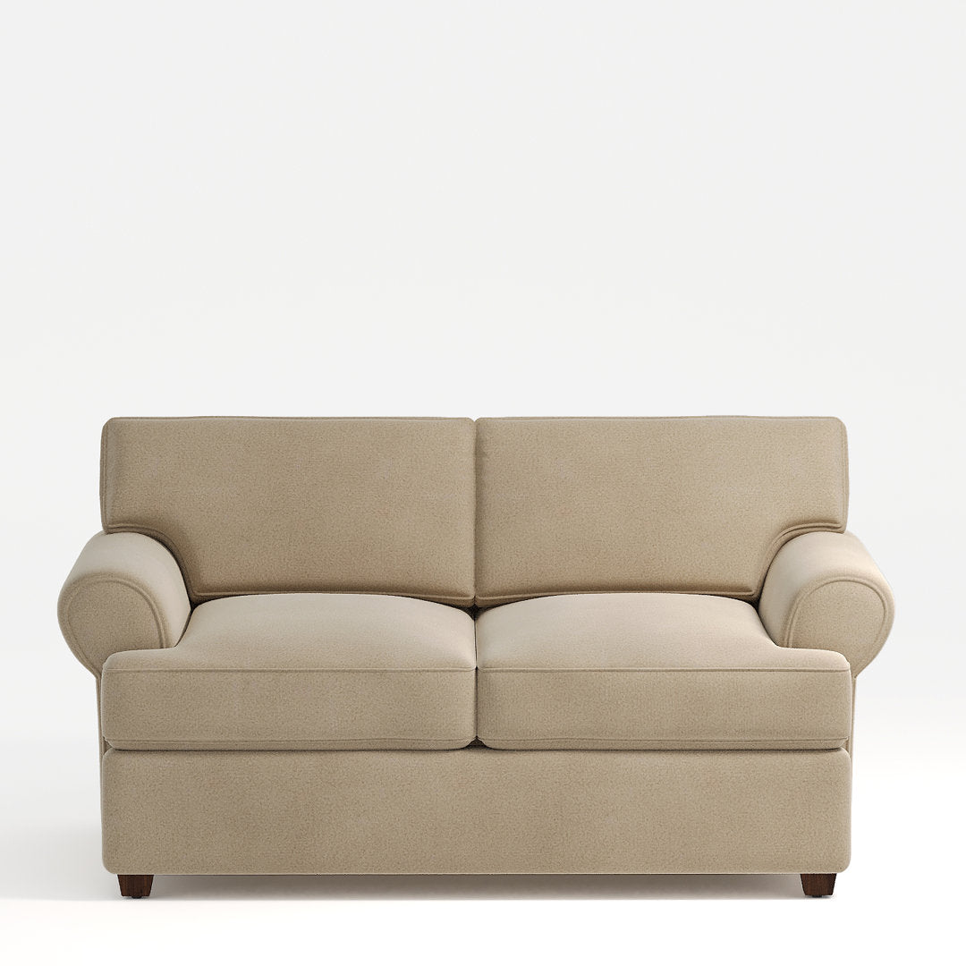 67" Recessed Arm Loveseat Birch Lane™ Fabric: Bella Toast Performance Velvet