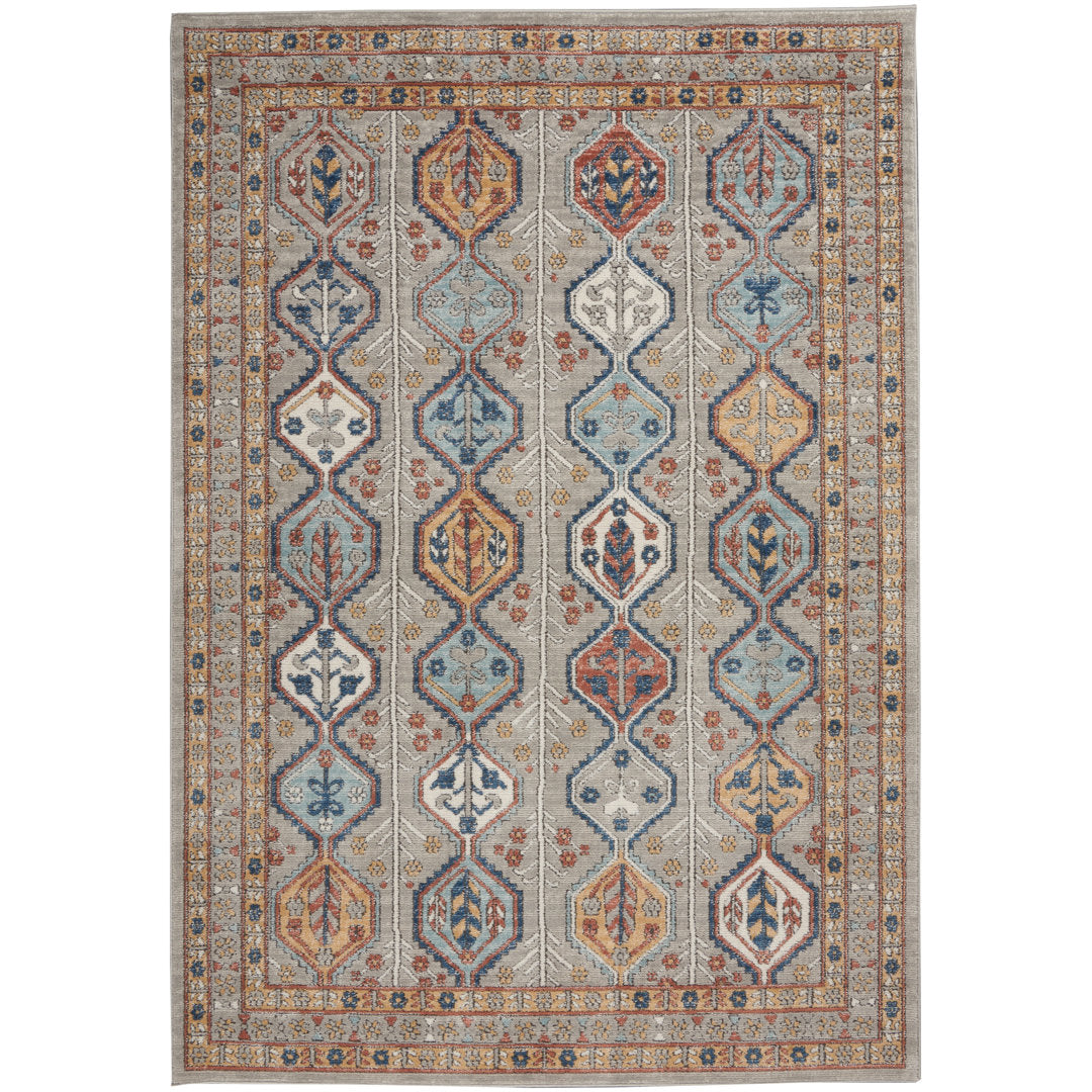 Taylorsville Geometric Brown/Blue/Gray Area Rug Dakota Fields Rug Size: Rectangle 6'7" x 9'6"