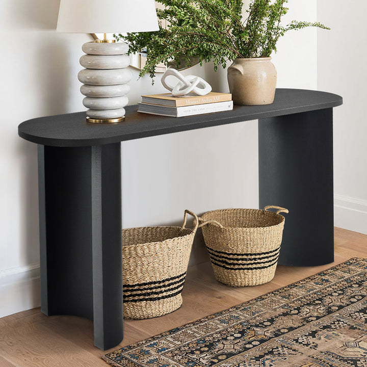 Charkita 60'' Console Table Wade Logan® Color: Black