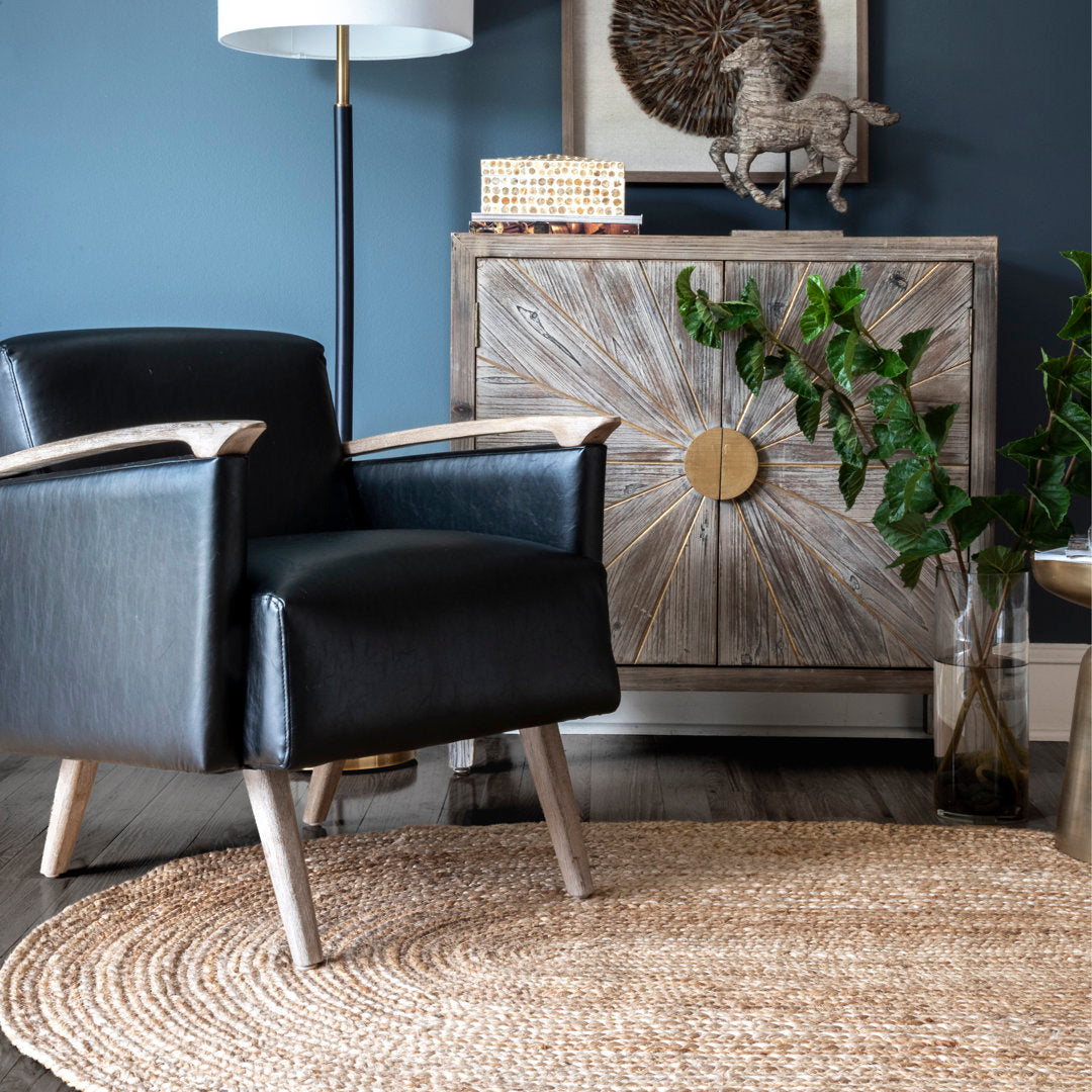 Natural Jute Area Rug Breakwater Bay Rug Size: Oval 3' x 5'