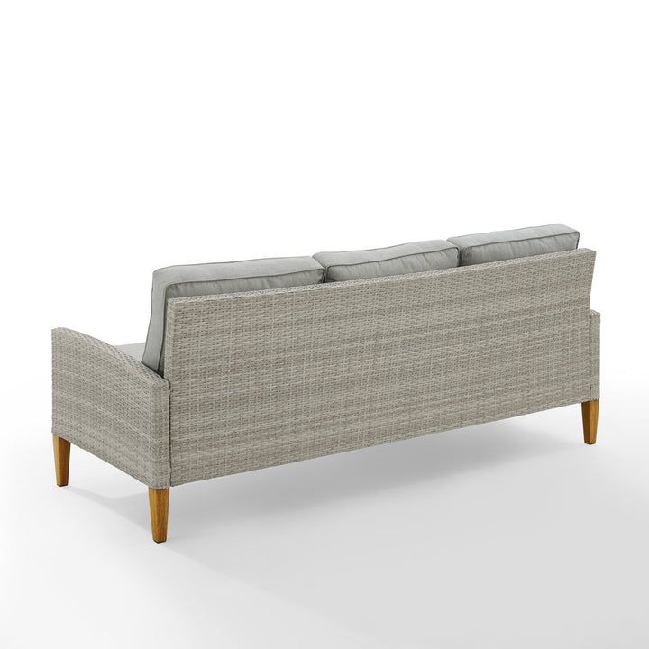 Gabor 75.75" Wide Outdoor Wicker Patio Sofa with Cushions Birch Lane™