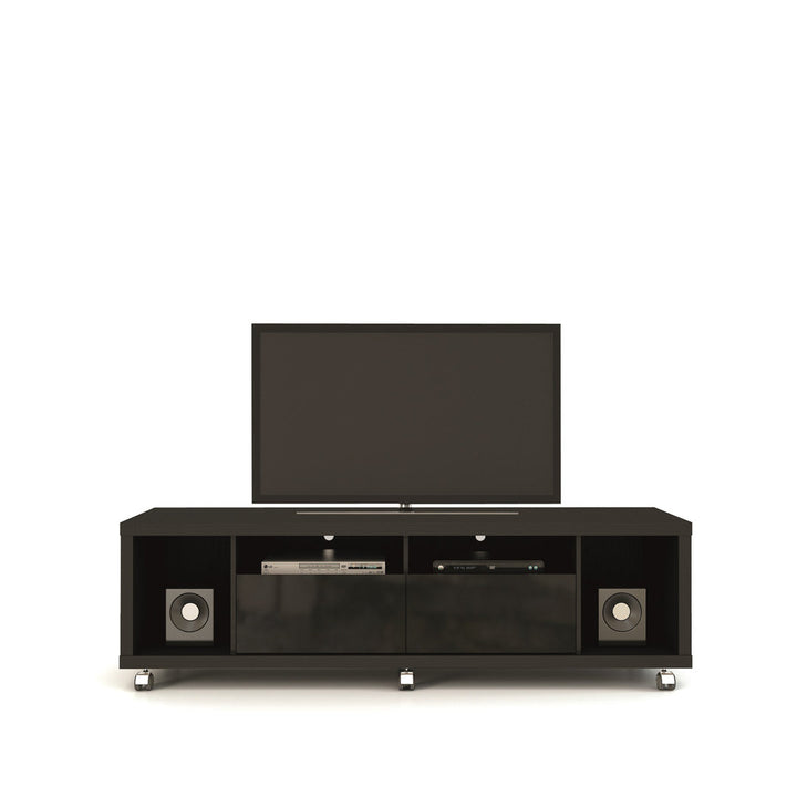 Bassetti TV Stand for TVs up to 60" Brayden Studio® Color: Black Gloss / Black Matte