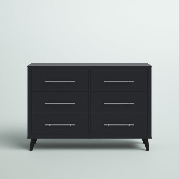 Kai 6 Drawer Double Dresser Mercury Row® Color: Black