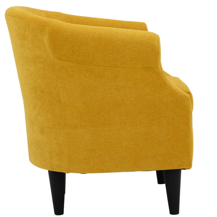 Adea Polyester Barrel Chair Lark Manor™ Fabric: Chloe Marigold