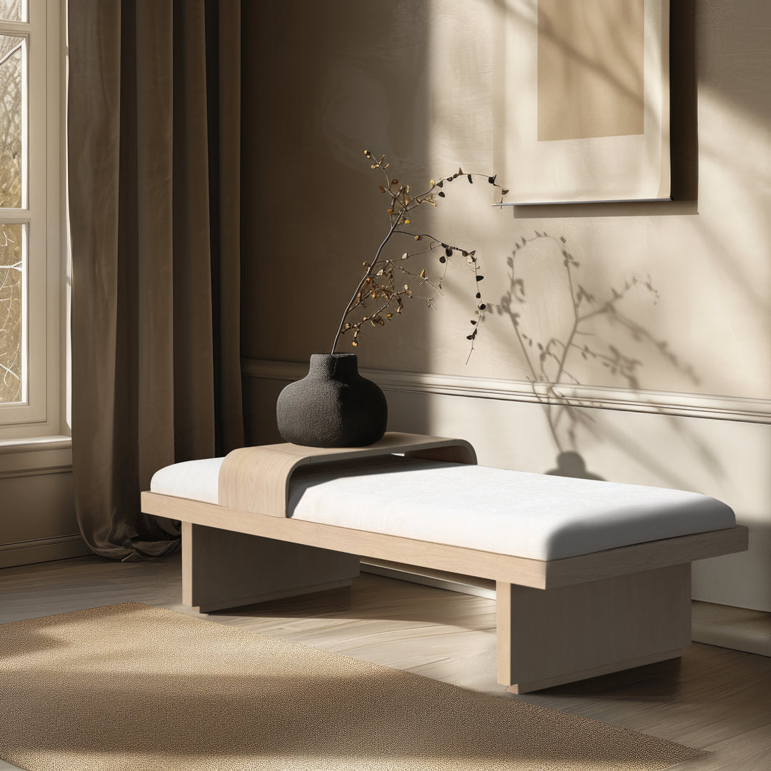 Bryaunna Chenille Fabric Upholstered Bench Wade Logan®