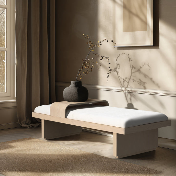 Bryaunna Chenille Fabric Upholstered Bench Wade Logan®