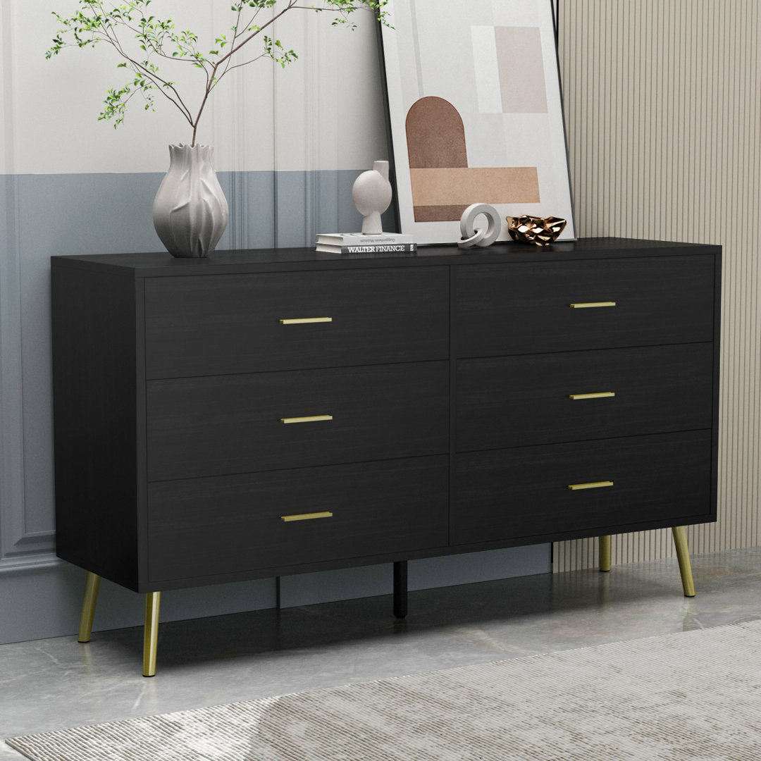Hoschton 6 Drawer 47.2'' W Double Dresser Willa Arlo™ Interiors Color: Espresso