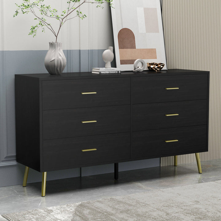 Hoschton 6 Drawer 47.2'' W Double Dresser Willa Arlo™ Interiors Color: Espresso